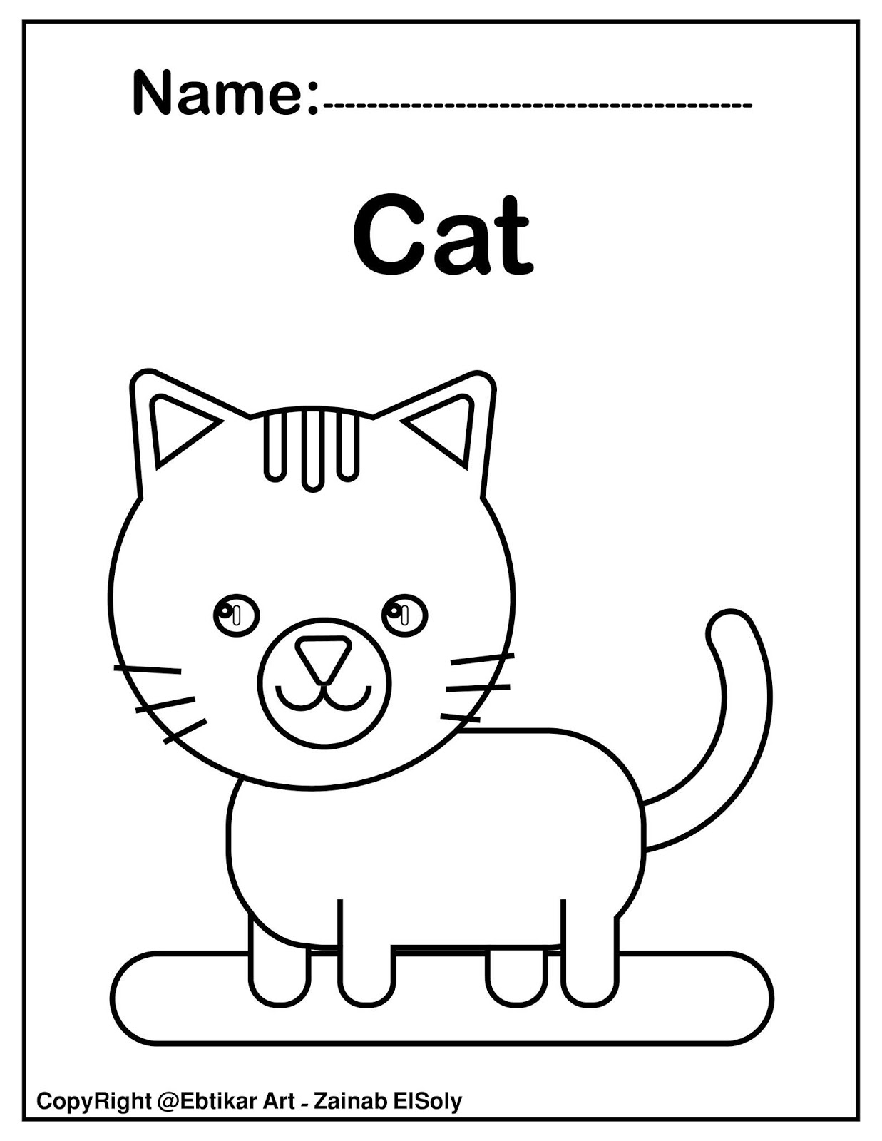 Set Of Cute Animals Coloring Pages