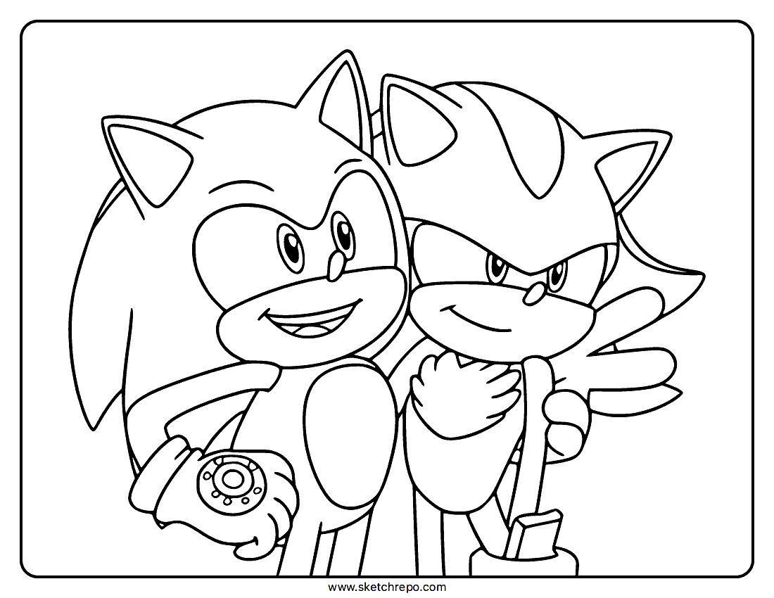 dark sonic coloring pages