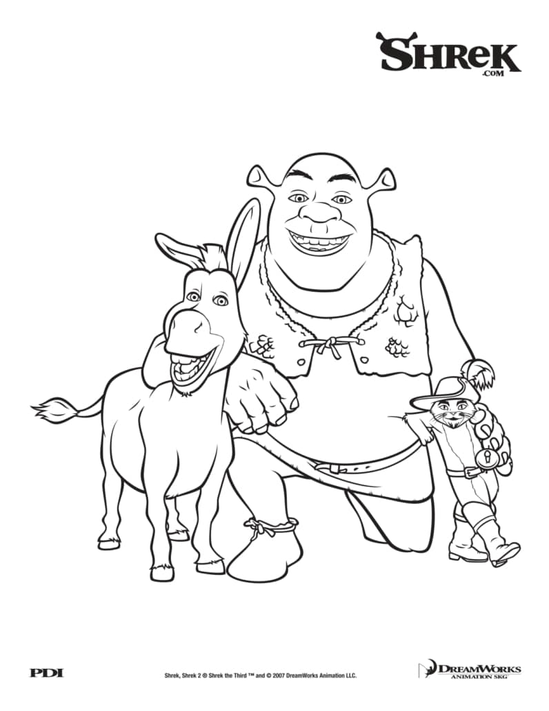 Shrek Coloring Pages Denver Center For The Performing Arts