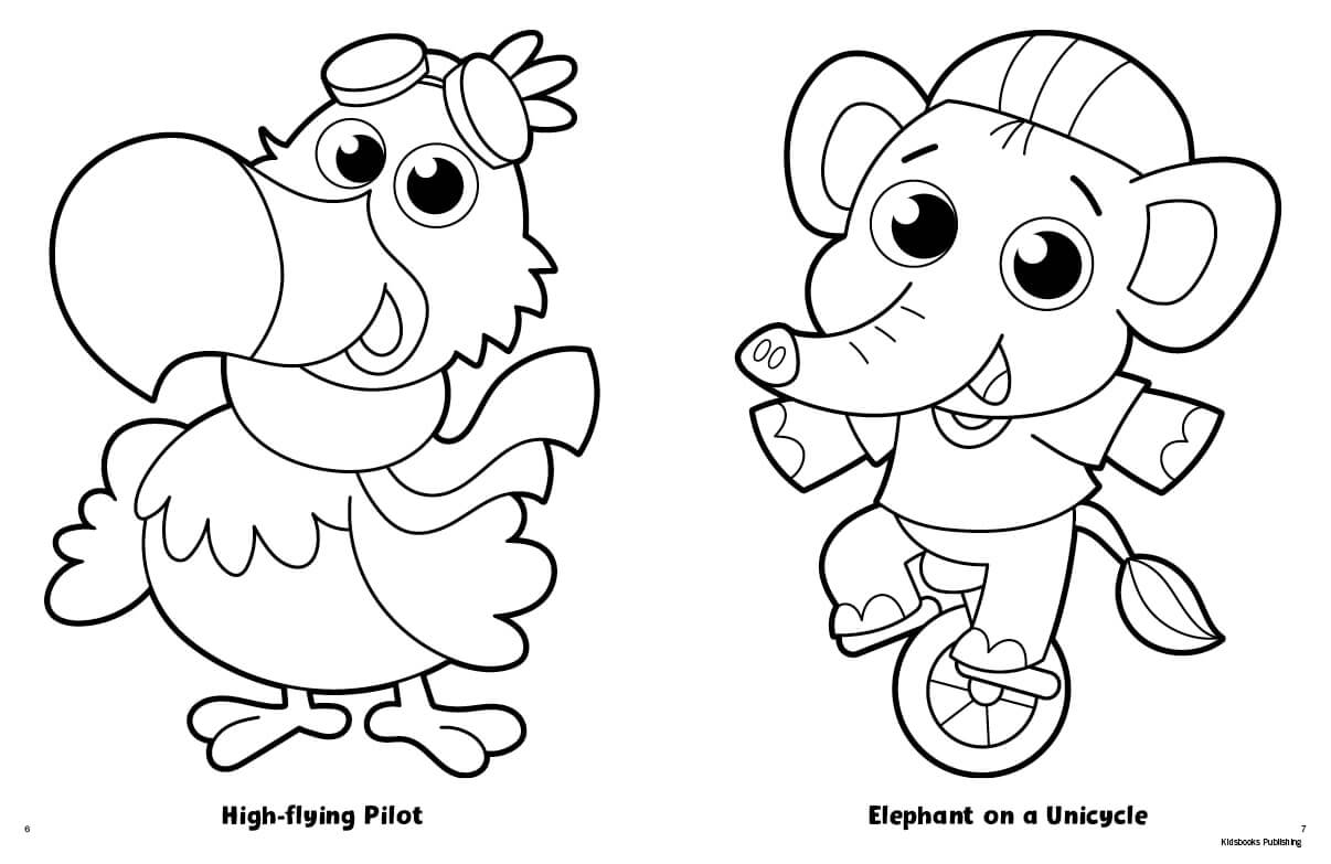 funny animal coloring pages