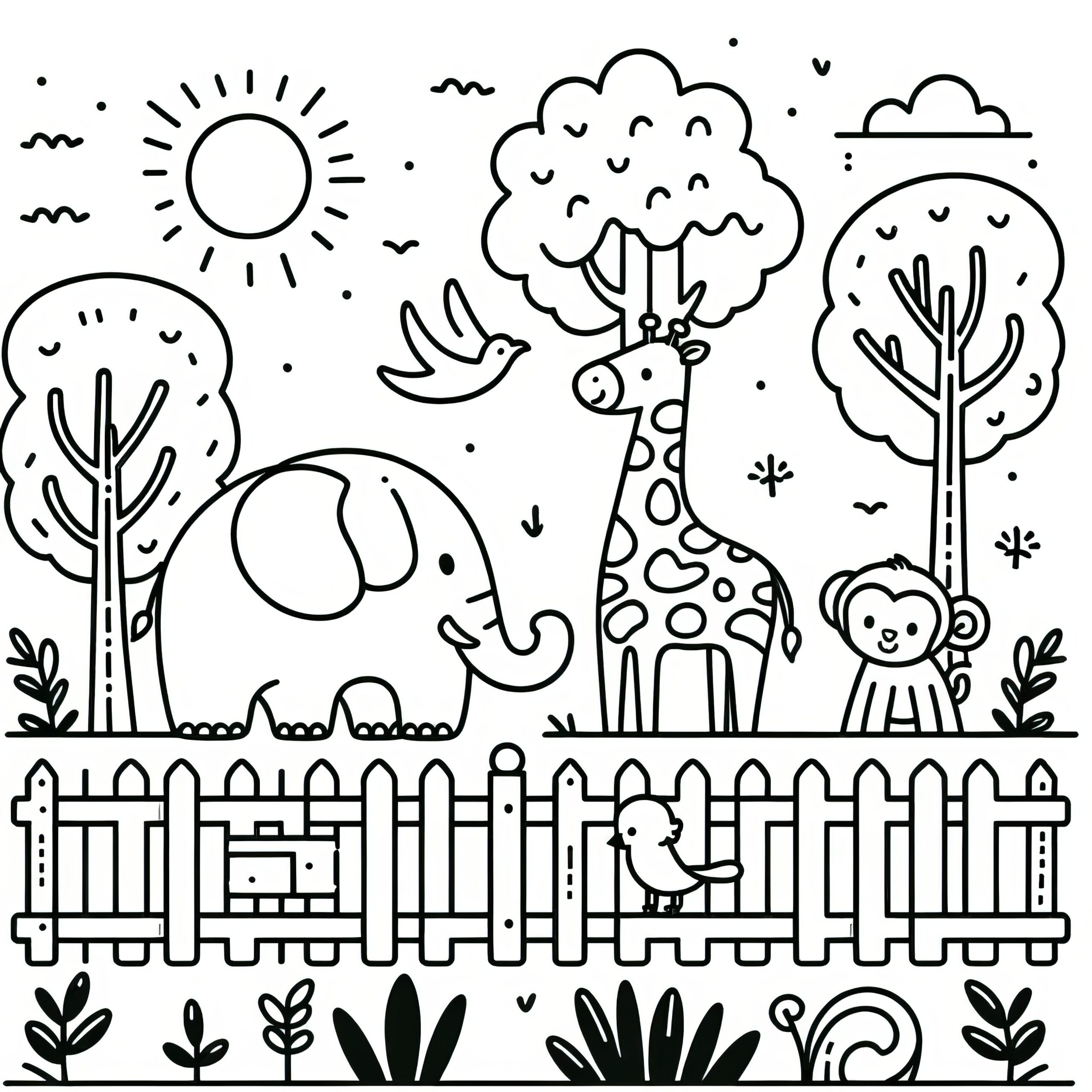 free printable coloring pages zoo animals