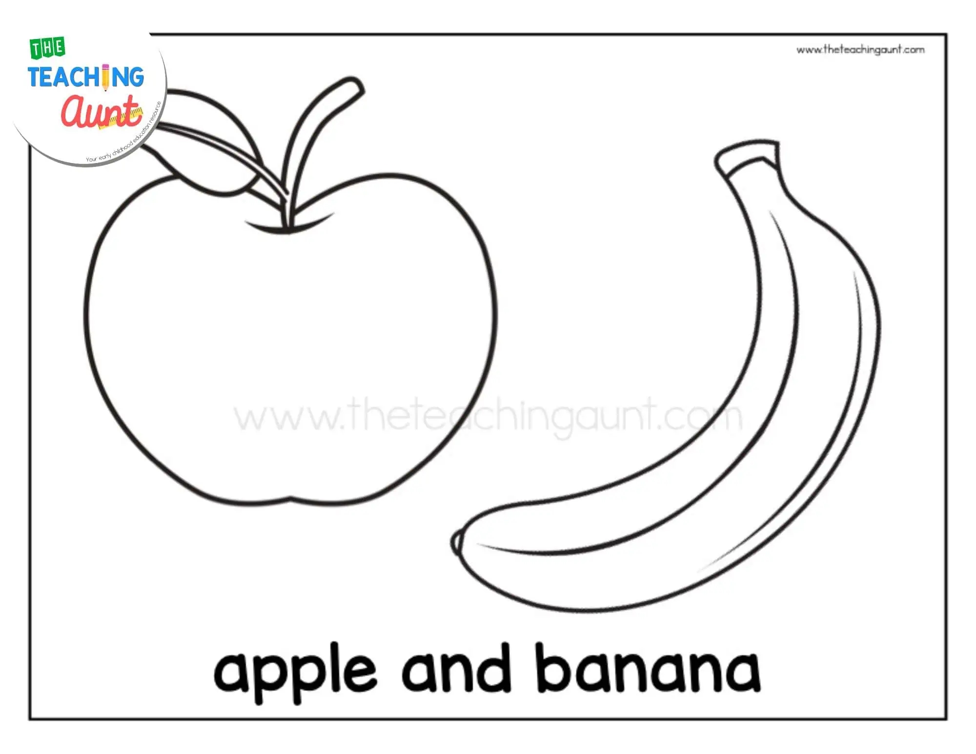 Simple Coloring Pages For Kids The Teaching Aunt