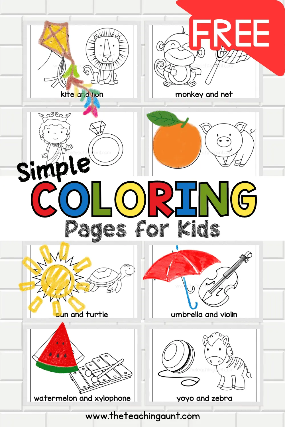 color coloring pages for preschoolers