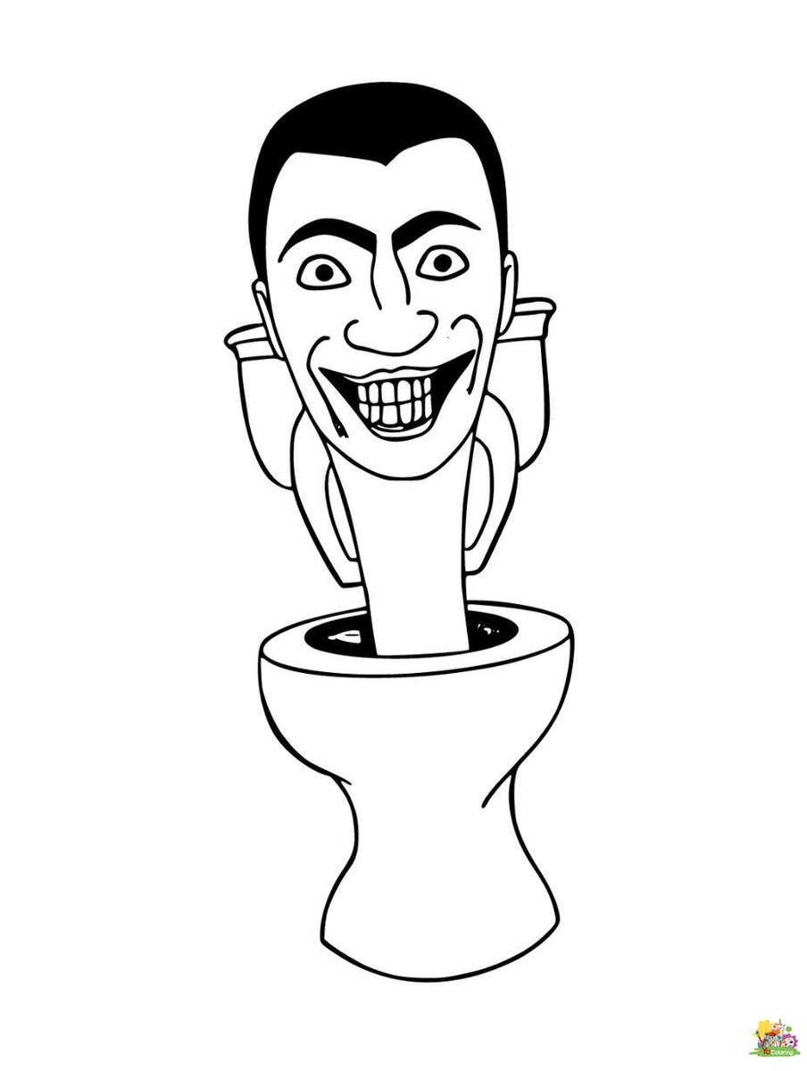 skibidi toilet coloring pages