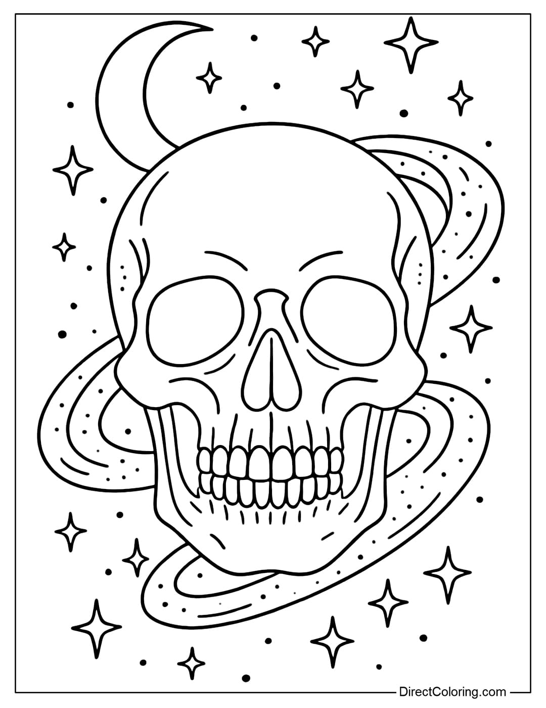 Skull Coloring Pages Free PDF To Download And Print