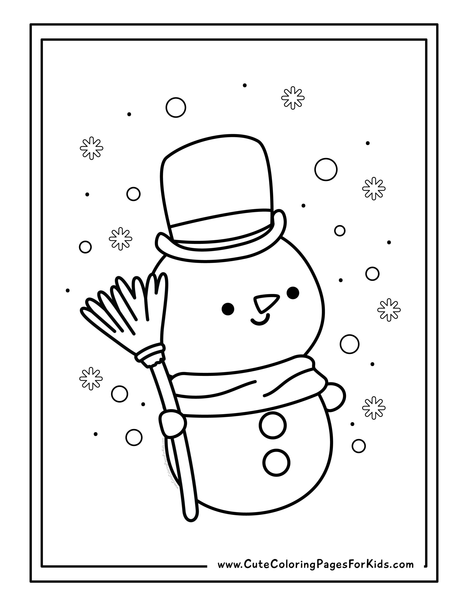 Snowman Coloring Pages Free Printable PDFs Cute Coloring Pages For Kids