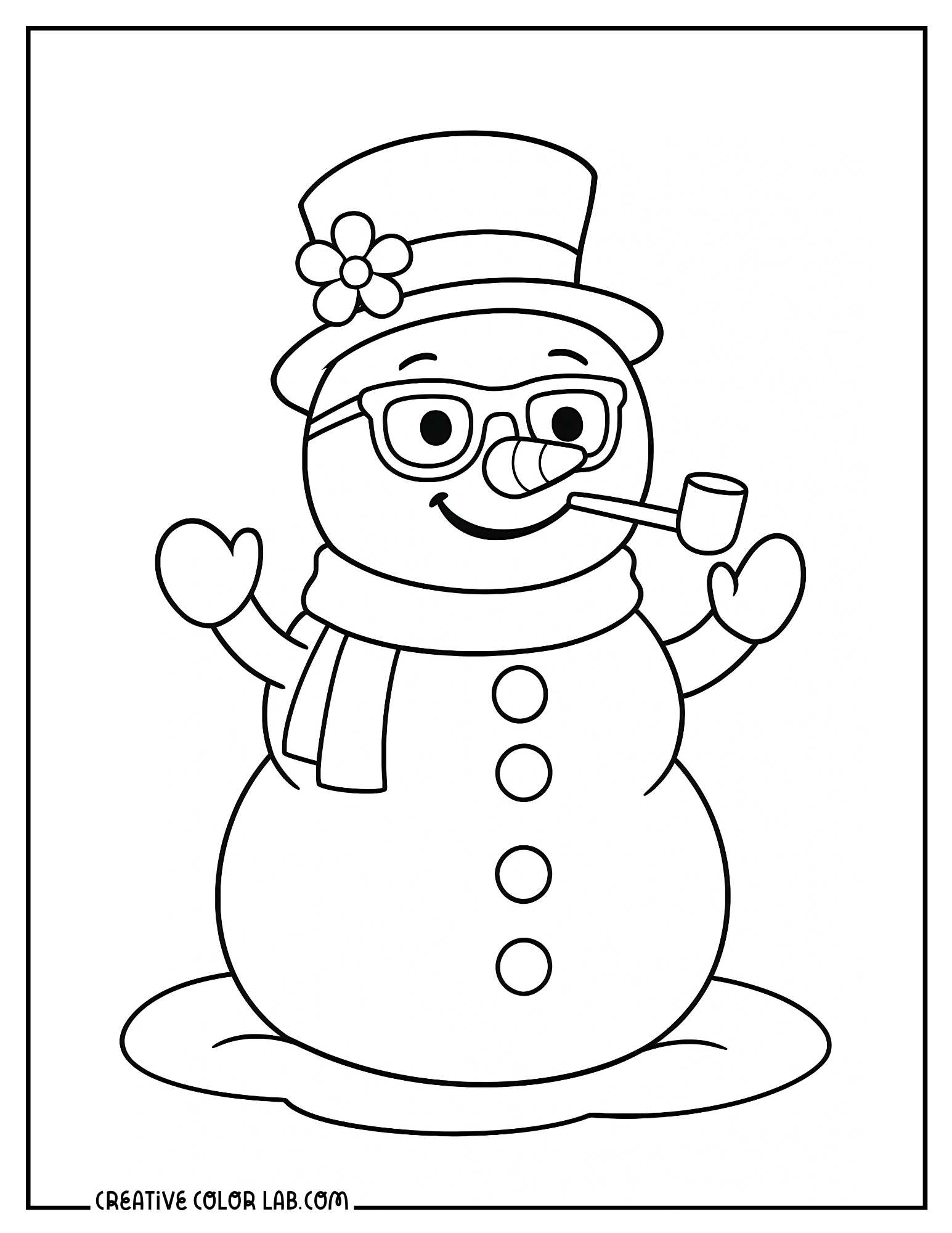 Snowman Coloring Pages Free Printable PDFs