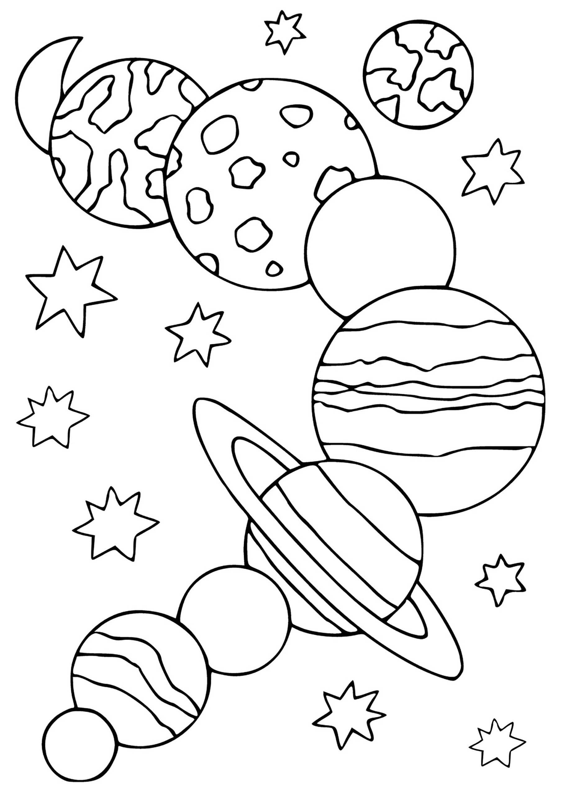 Solar System Space Coloring Pages