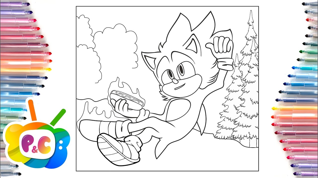 super sonic the hedgehog coloring pages