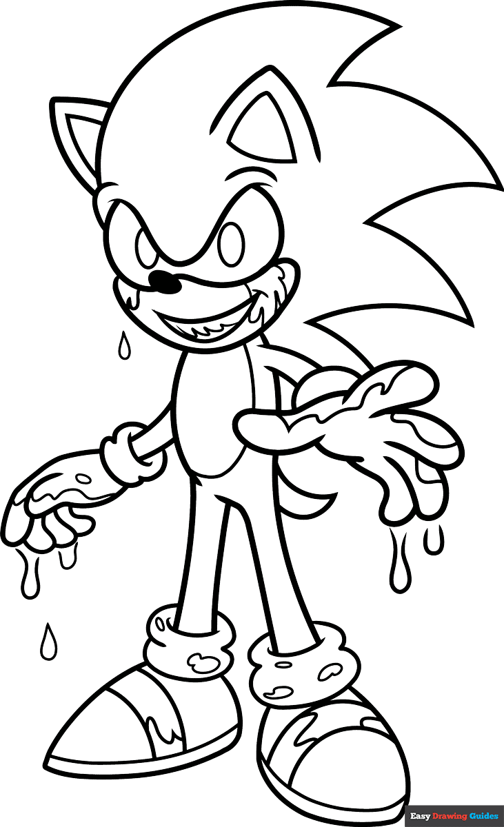 coloring page sonic