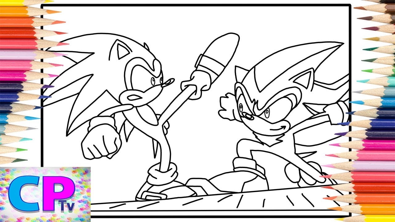 Sonic Fights Shadow Coloring Pages Sonic The Hedgehog Rodsyk Energy Doniy Journey COPYRIGHT FREE YouTube