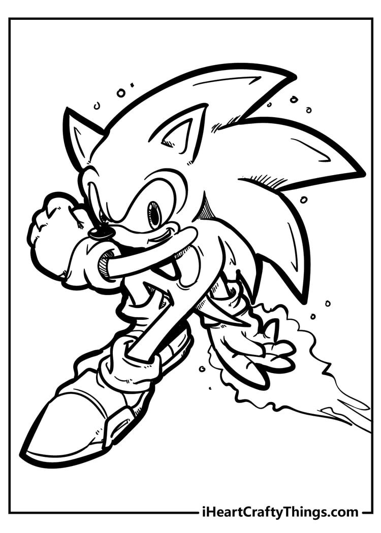 print sonic the hedgehog coloring pages