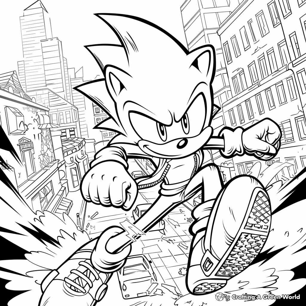 sonic 3 coloring pages