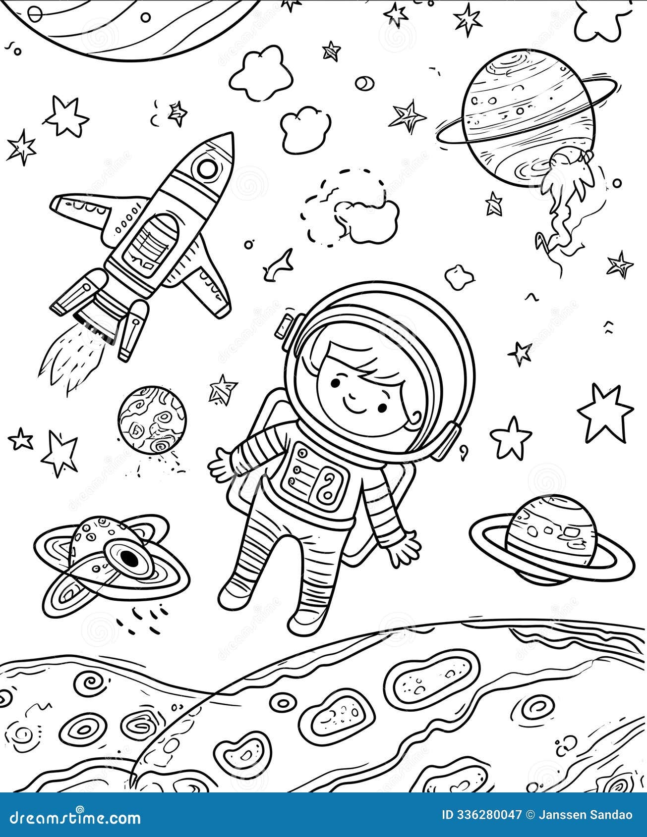 Space Coloring Book For Kids Fun And Easy Coloring Book With Planets Astronauts Space Shuttles Aliens The Solar System And More Stock Illustration Illustration Of Diagram Solar 336280047