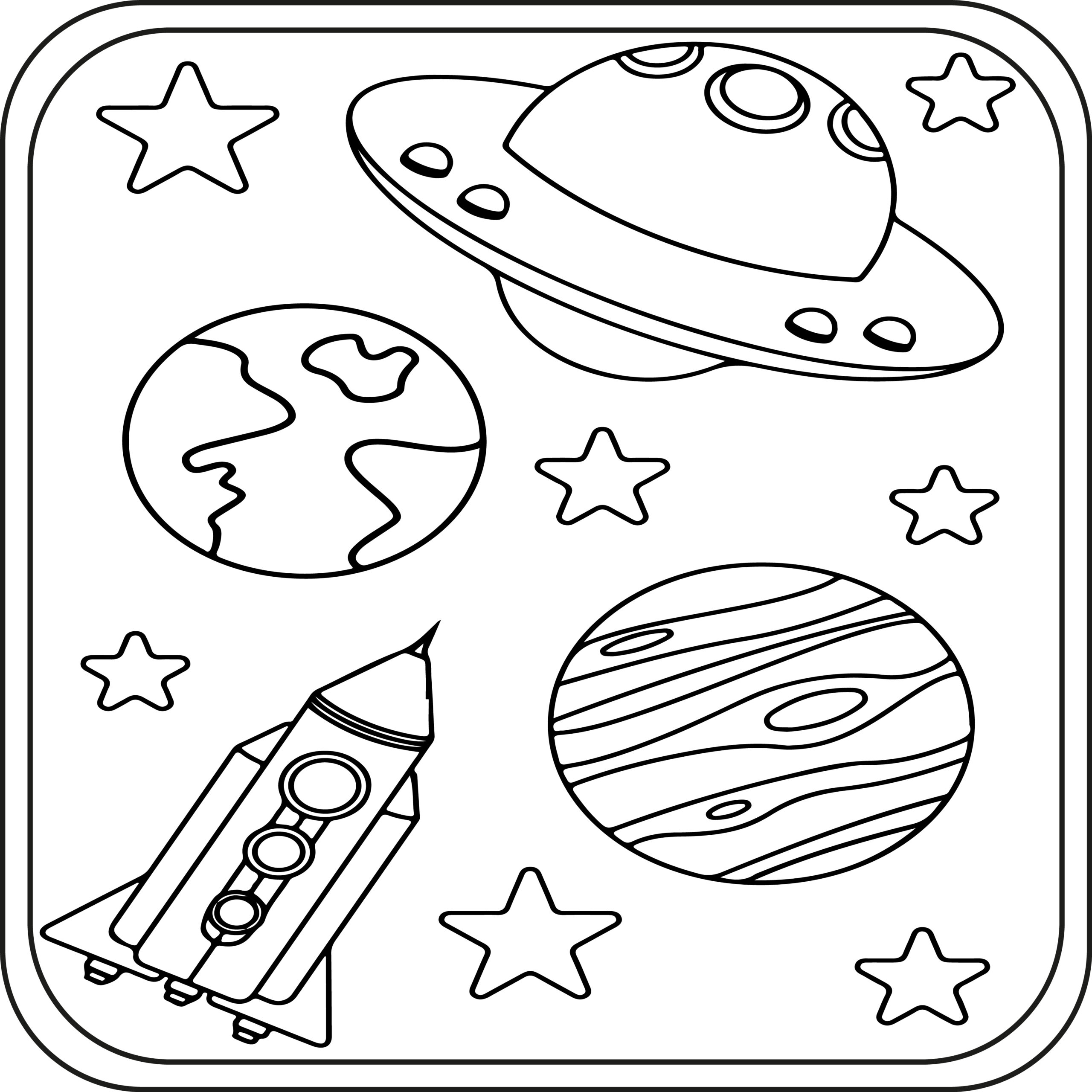 Space Coloring Pages Preschool Kindergarten First Grade Made By Teachers
