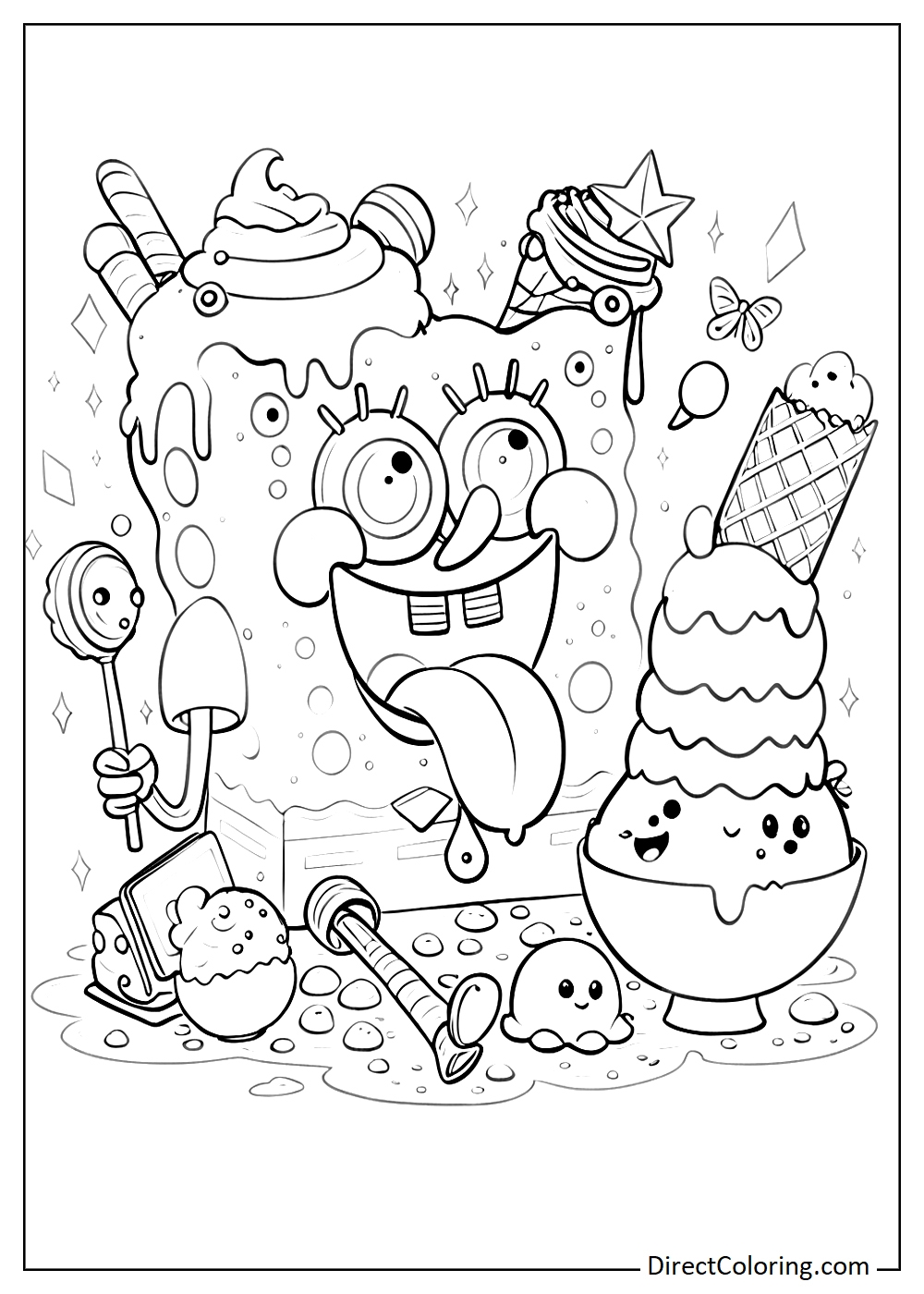 coloring pages spongebob