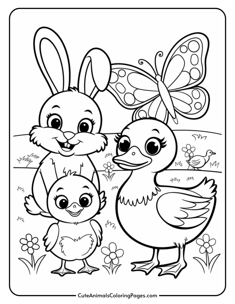 Spring Animals Coloring Pages 7 Free Printable PDF Pages Cute Animals Coloring Pages