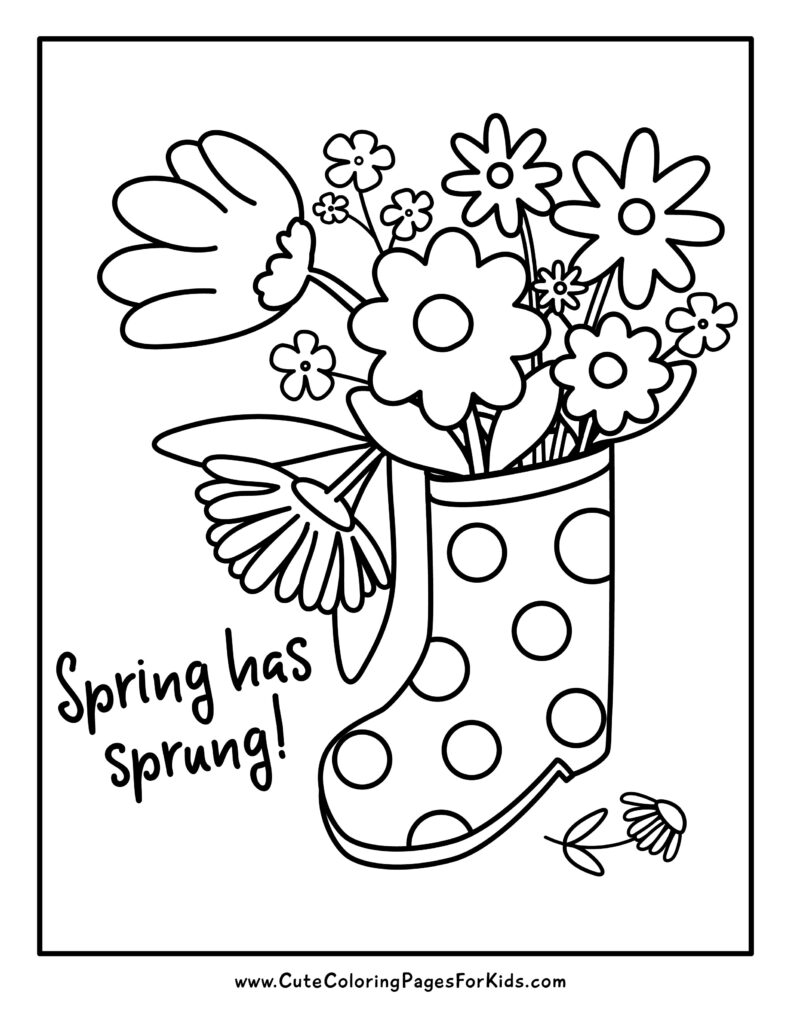 spring coloring pages for preschoolers