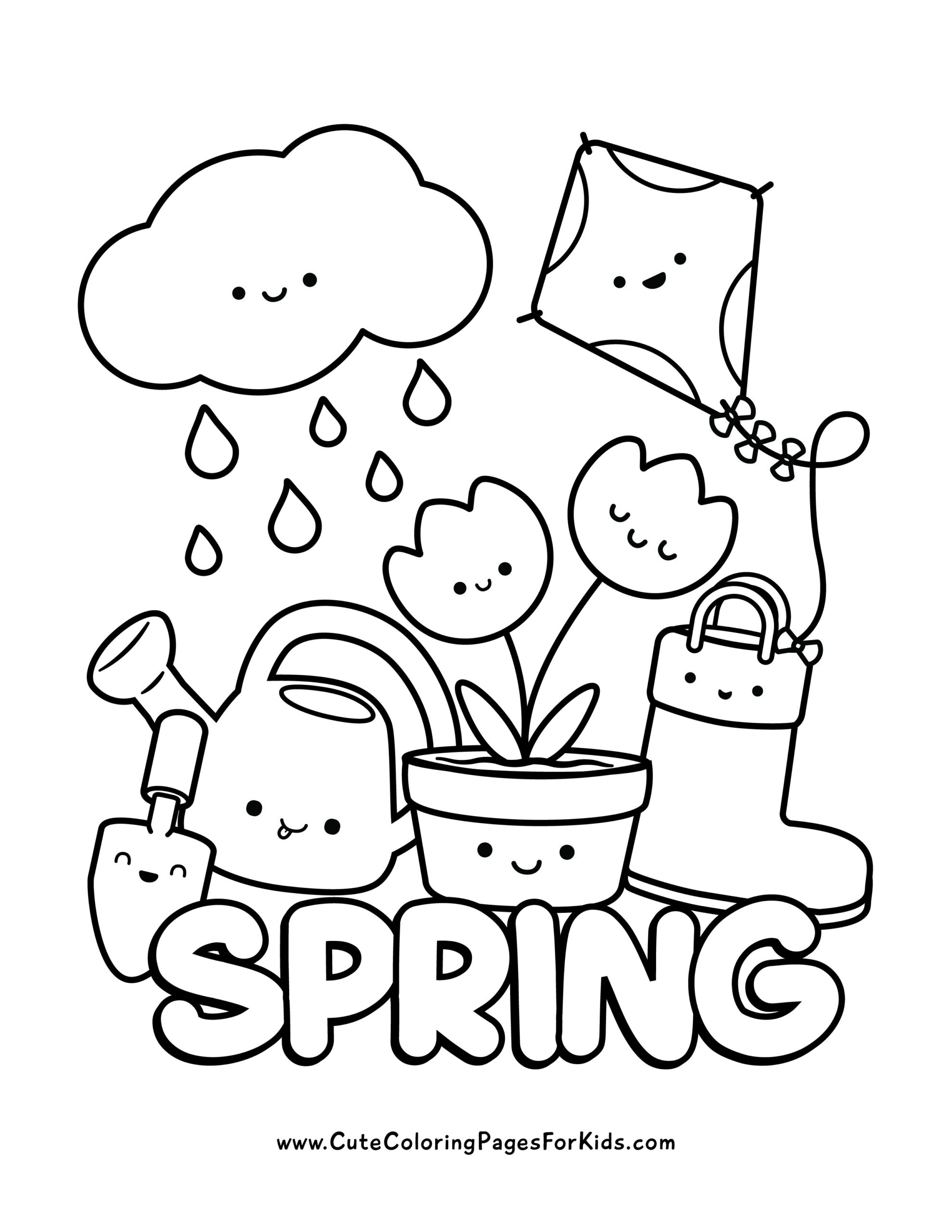 Spring Coloring Pages 14 Free Printable PDFs Cute Coloring Pages For Kids