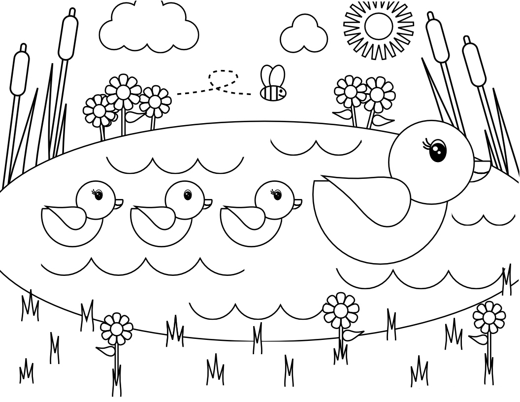 spring coloring pages preschool