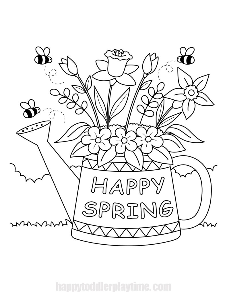 spring coloring pages free spring coloring pages free
