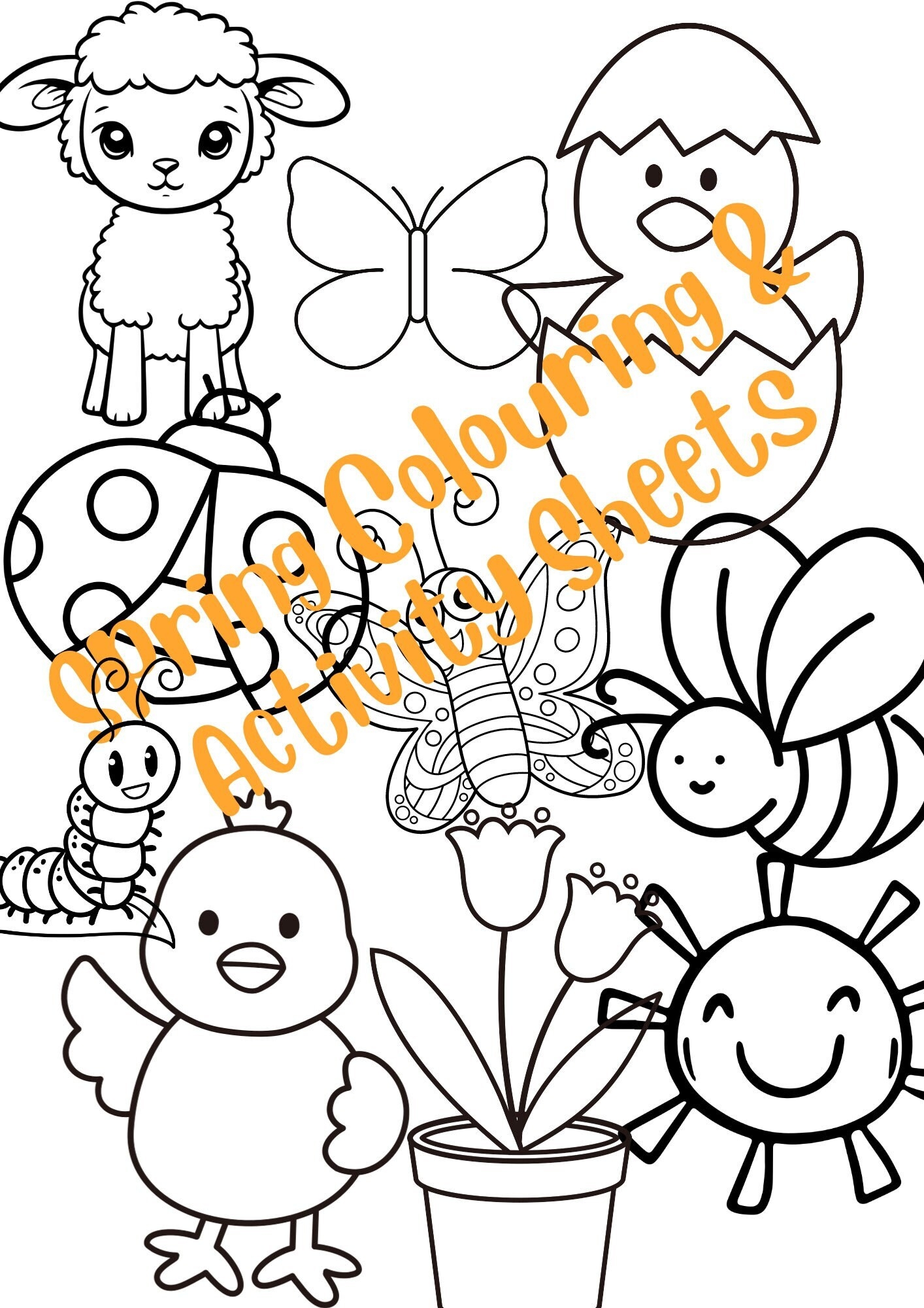 Spring Colouring And Activity Pages Instant Download Etsy