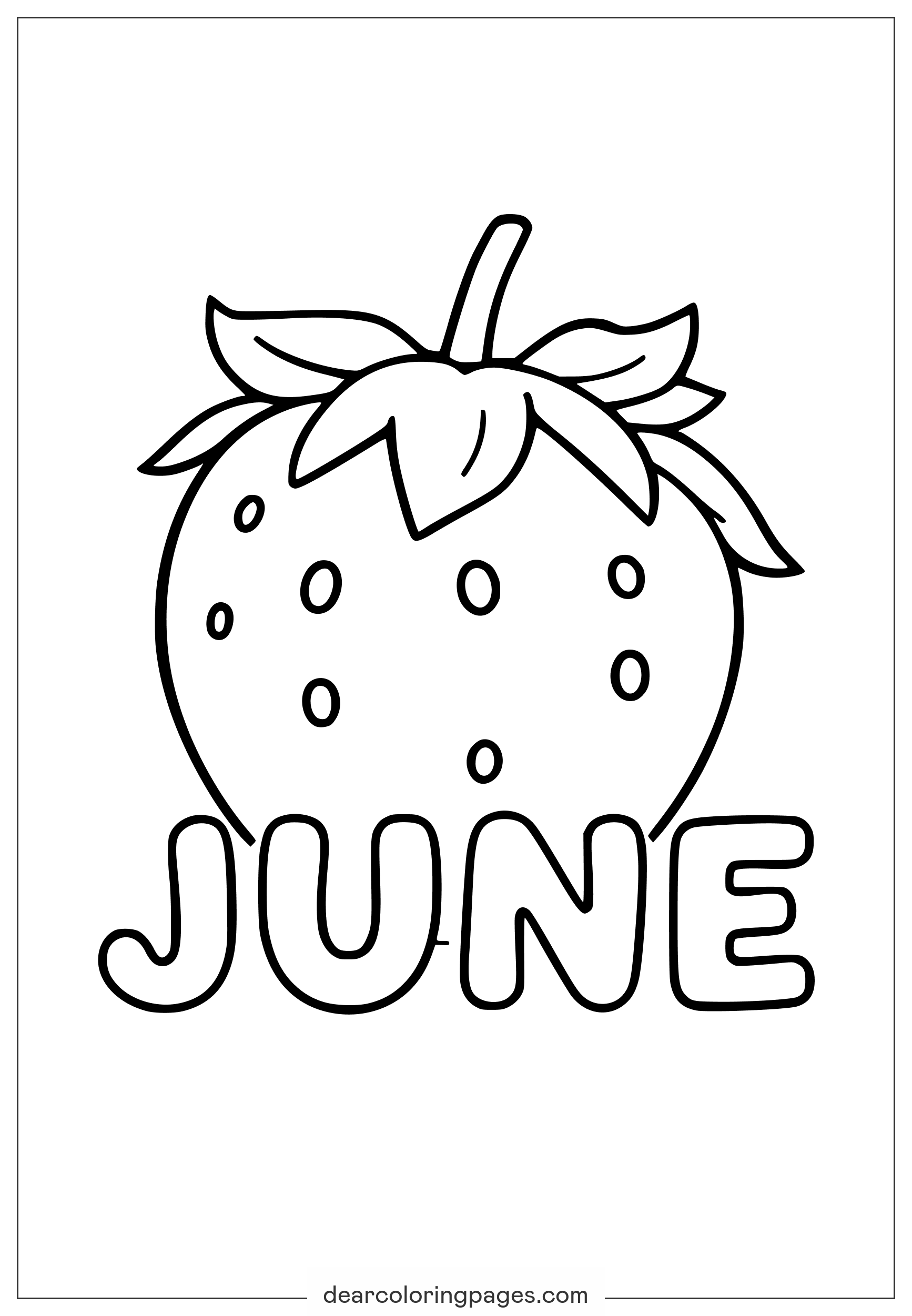 strawberry coloring page