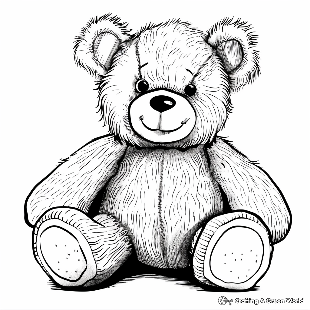 Stuffed Animal Coloring Pages Free Printable 