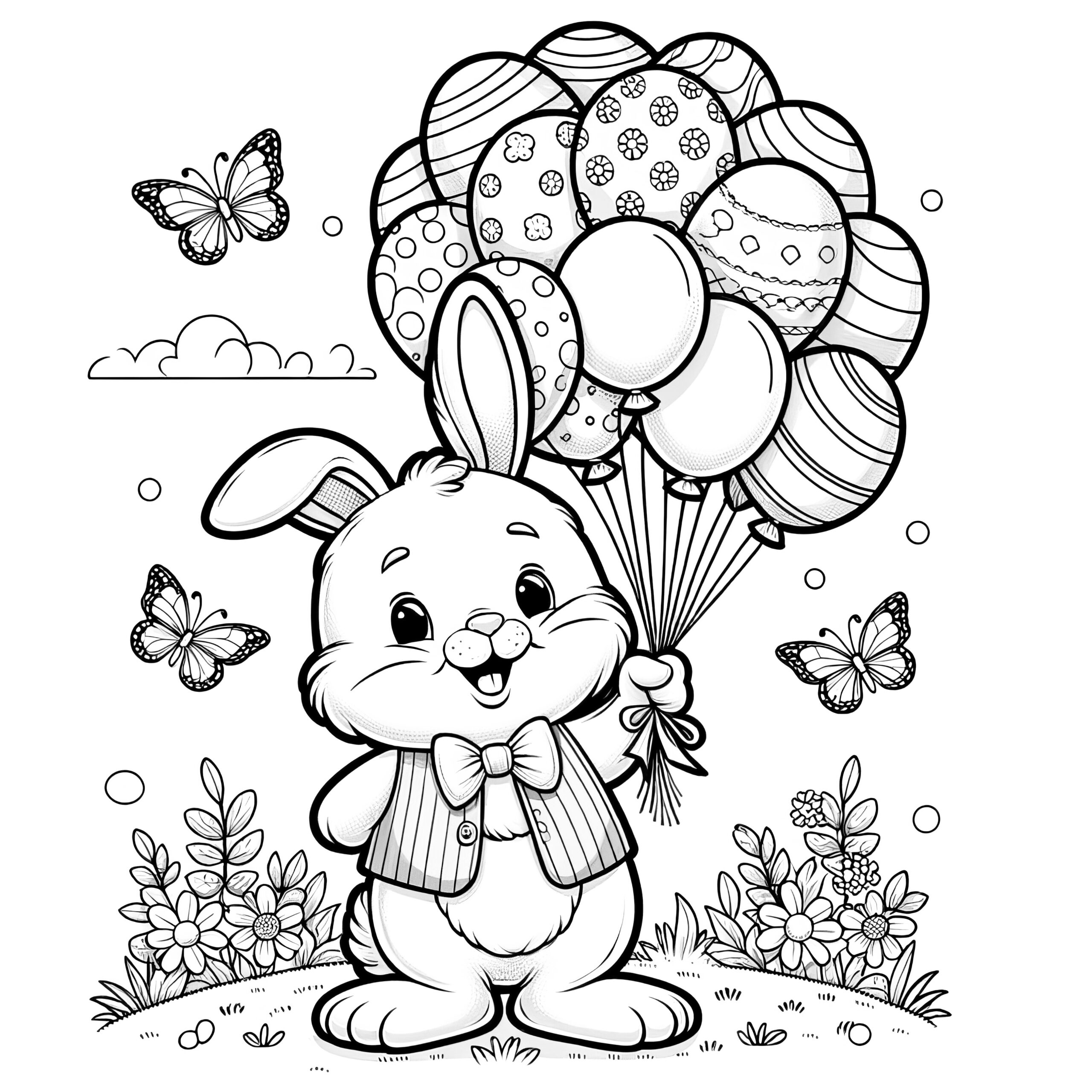 easter animals coloring pages