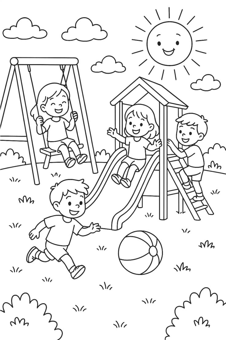 summer preschool coloring pages