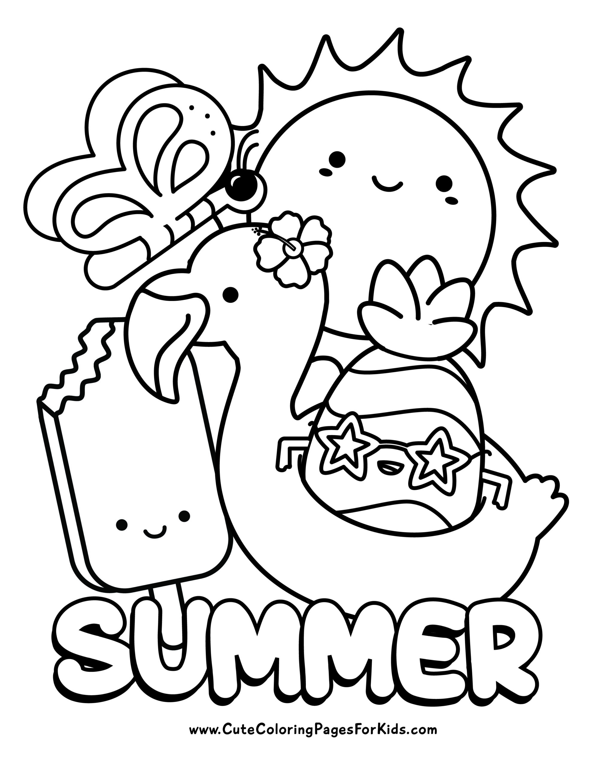 beach coloring pages preschool