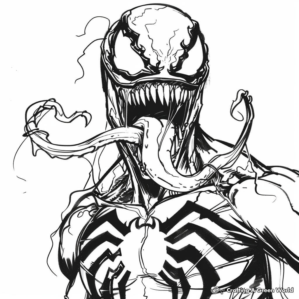 Symbiote Coloring Pages Free Printable 