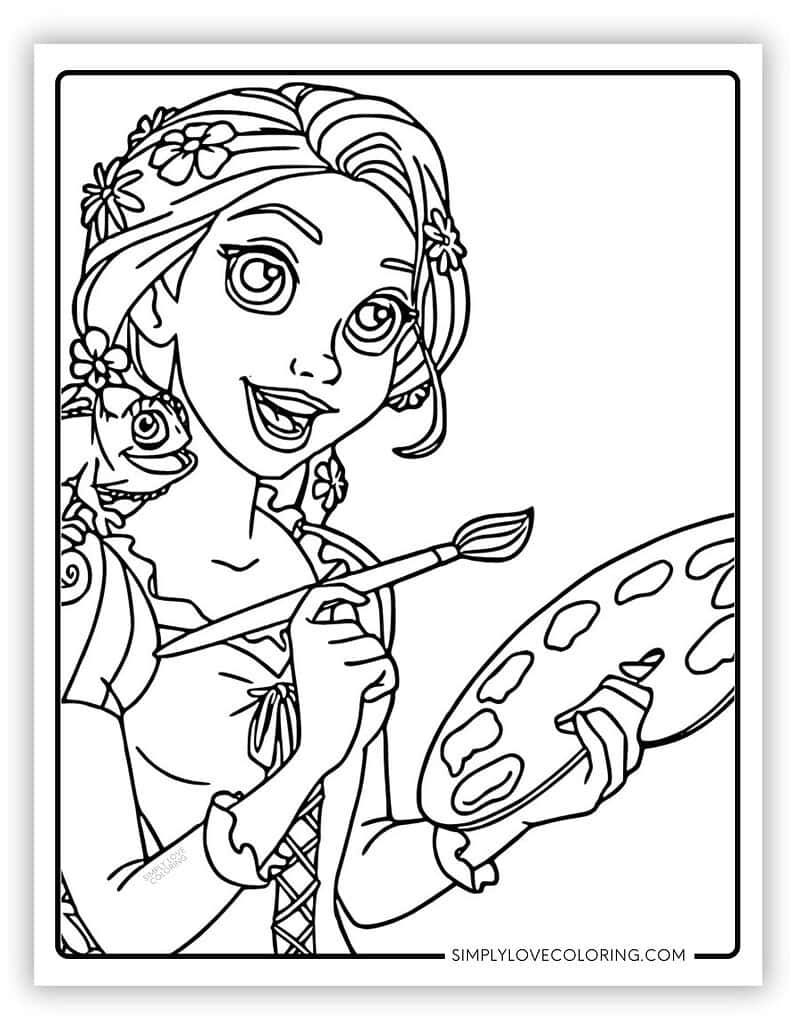 tangled coloring pages