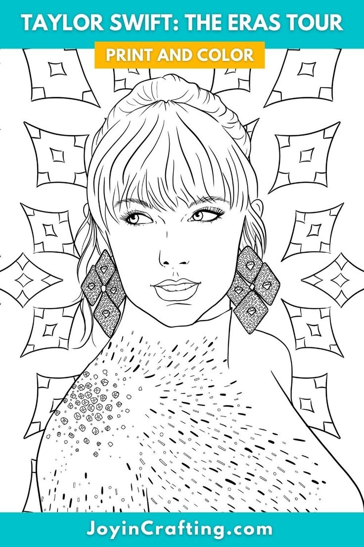taylor swift coloring page