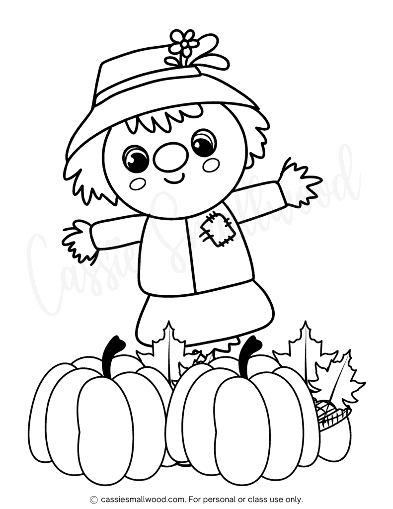 THE BEST Scarecrow Coloring Pages Cassie Smallwood