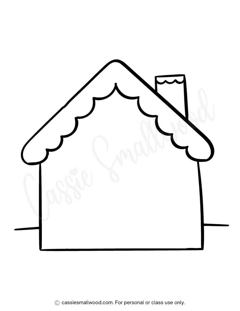 preschool gingerbread house coloring page