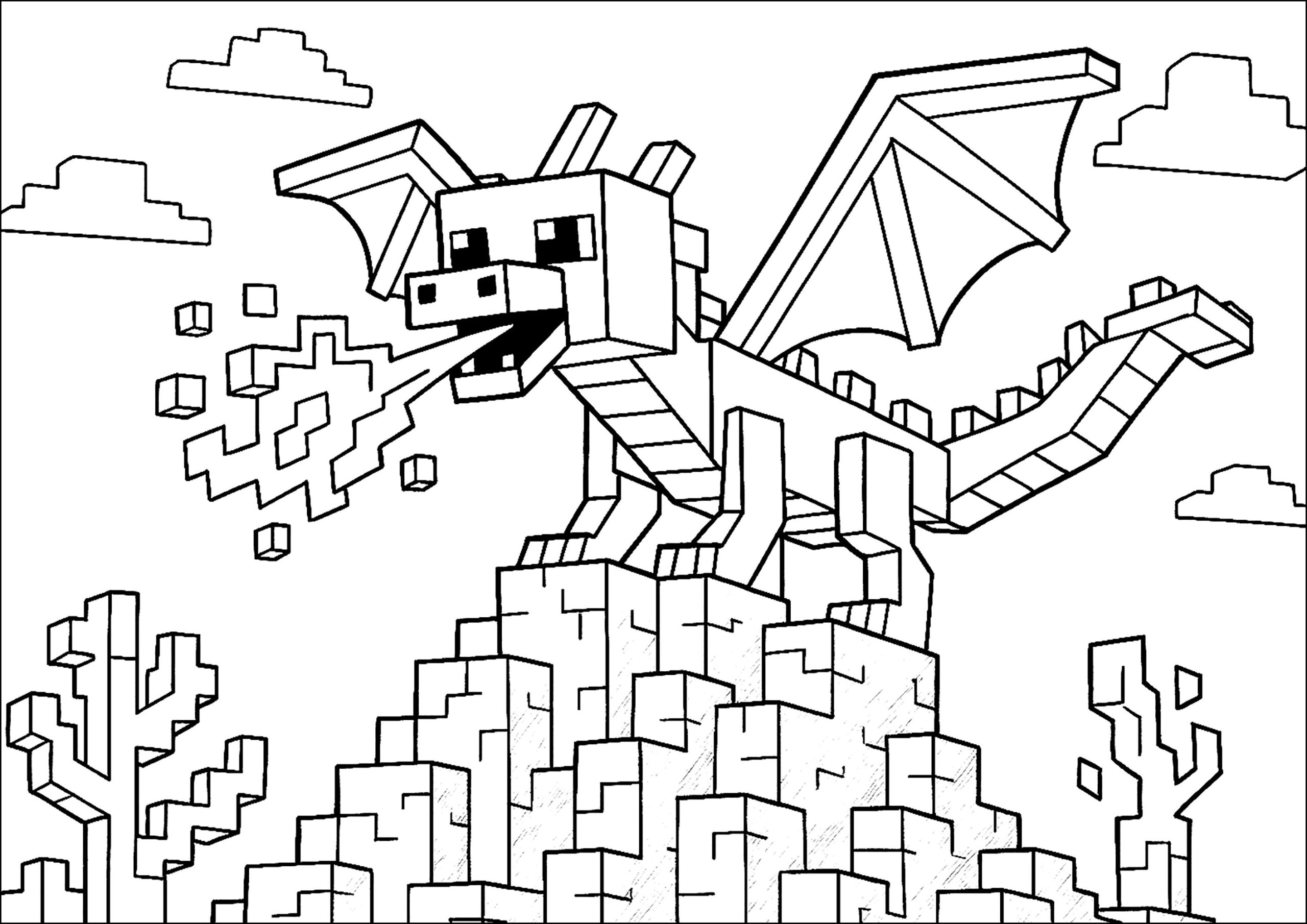 minecraft printable coloring pages
