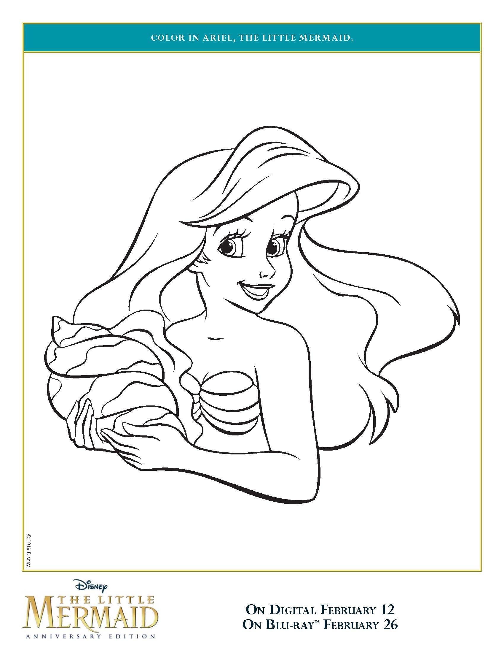 The Little Mermaid Coloring Pages Halle Bailey