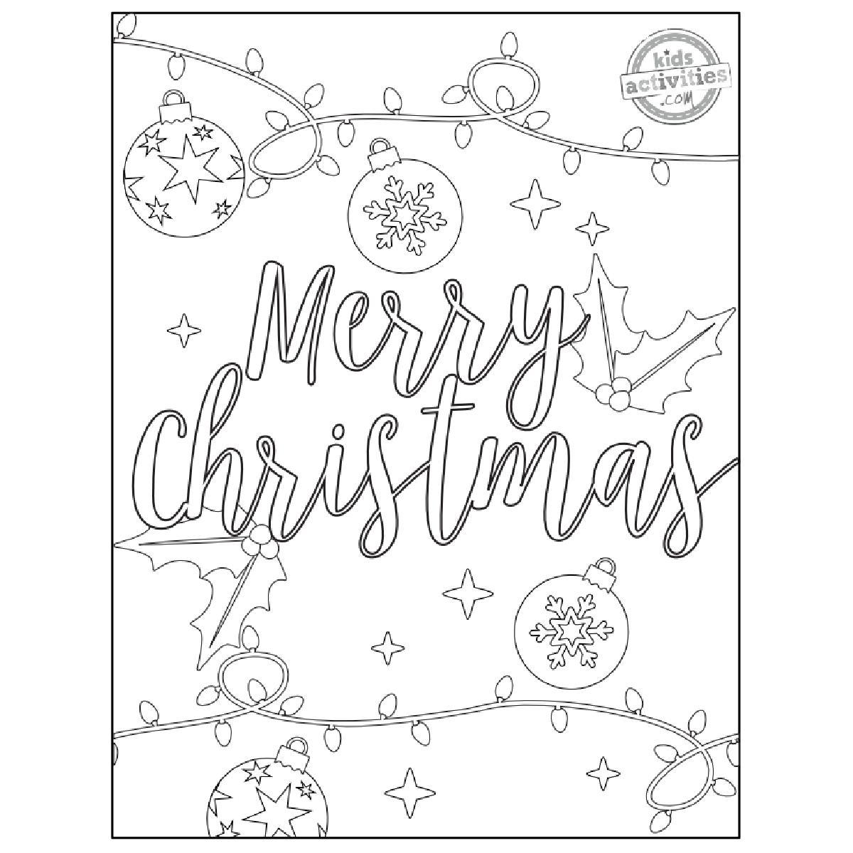 These Free Merry Christmas Coloring Pages Are Just Too Cute Kids Activities Blog