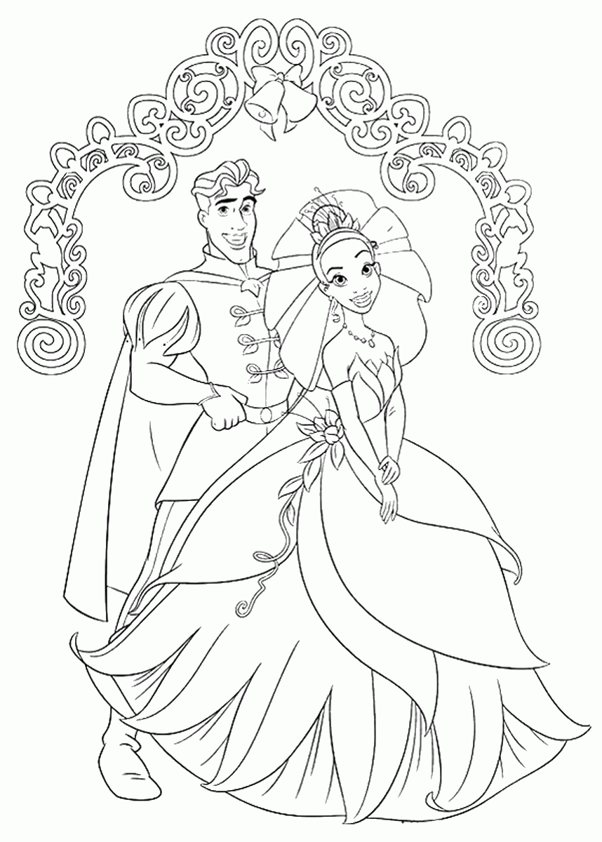 disney princess tiana coloring pages