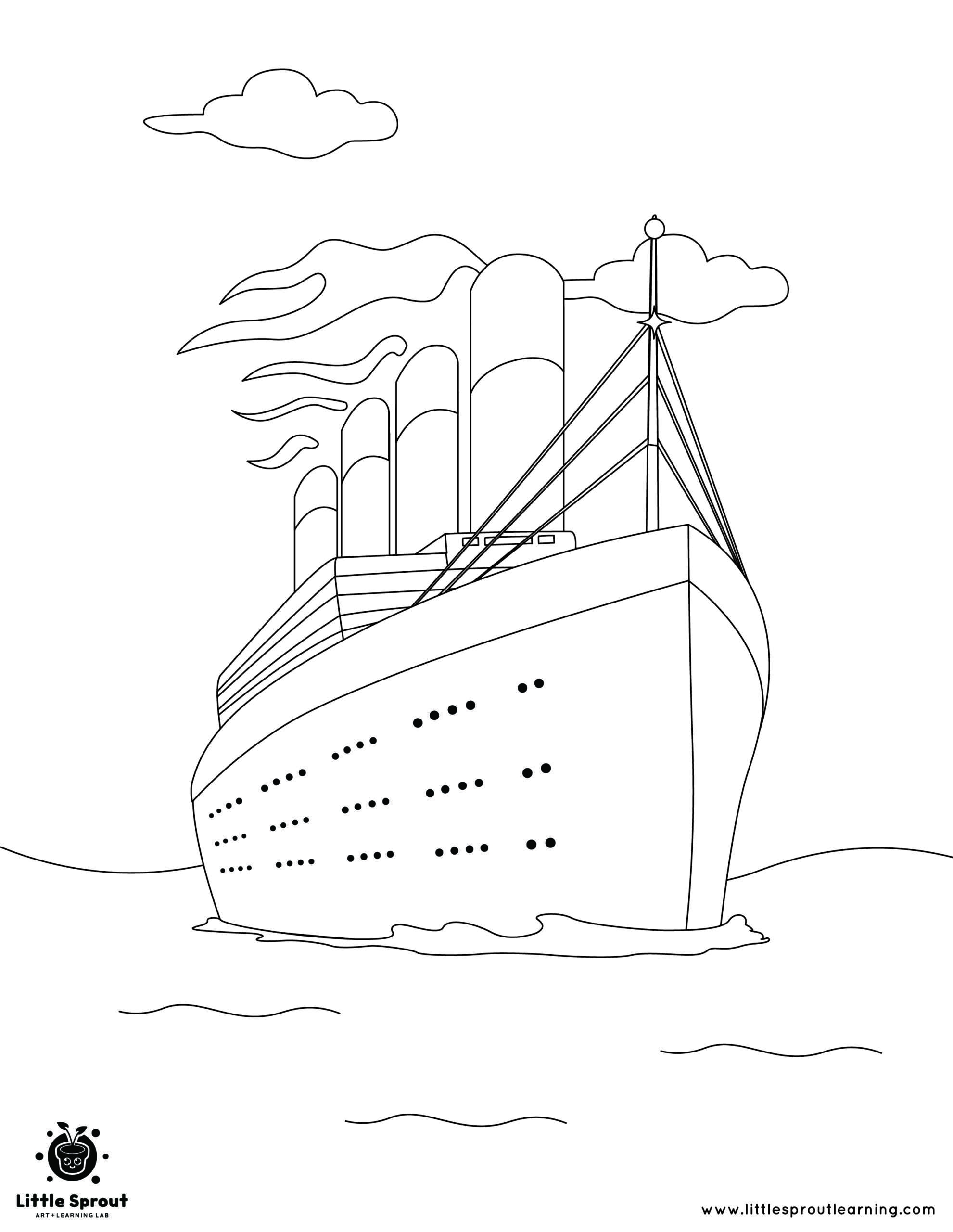 coloring pages titanic