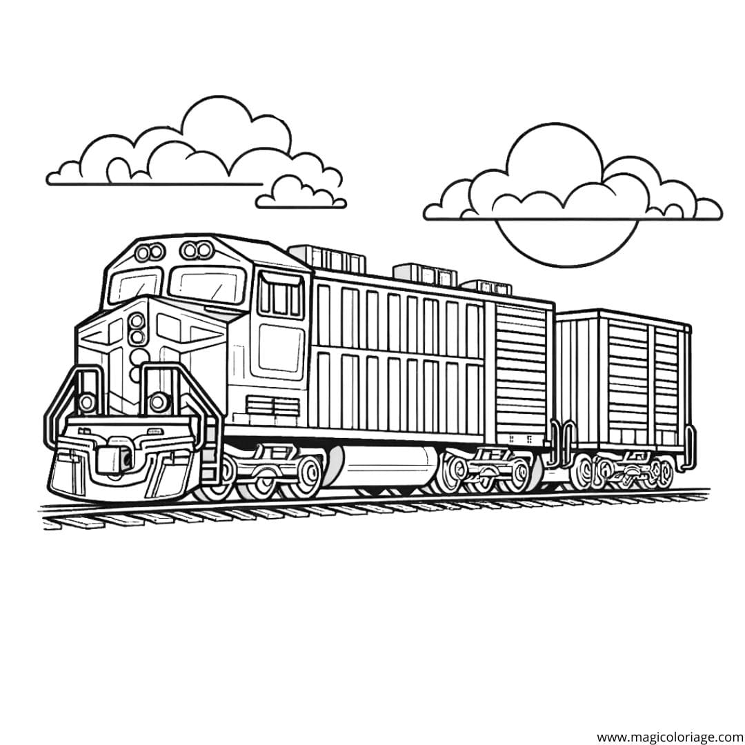 Train Coloring Pages 40 Printable Drawings Free PDF 