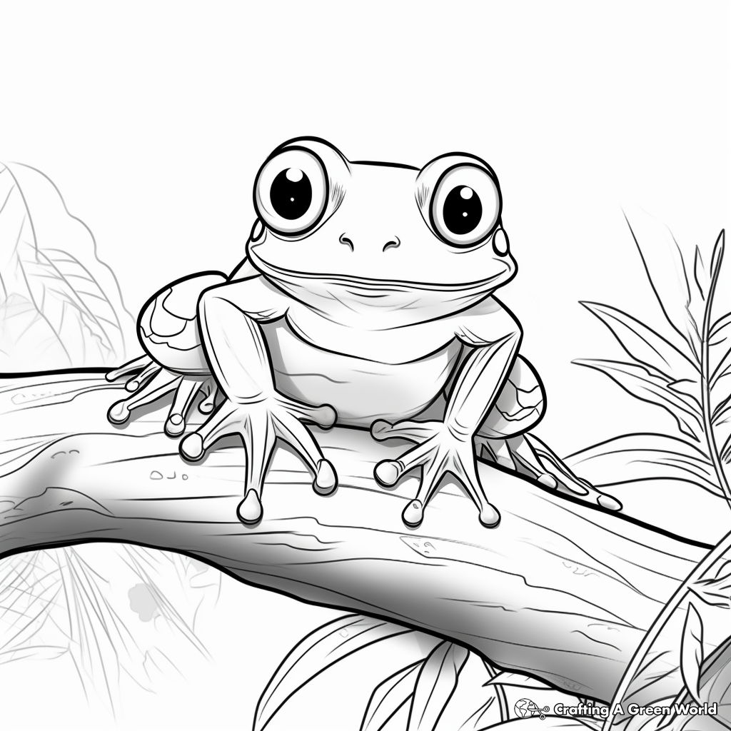 Tree Frog Coloring Pages Free Printable