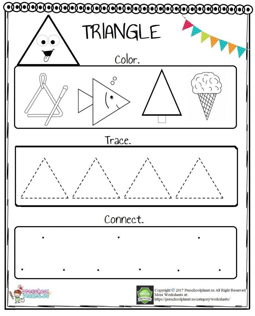 Triangle Worksheet For Preschool