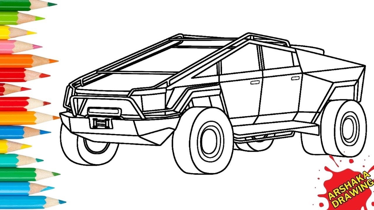 Tuned Tesla Cybertruck Coloring Page Easy Step By Step How To Color A Cars Tutorial YouTube Tuned Tesla Cybertruck Coloring Page Easy Step By Step How To Color A Cars Tutorial YouTube