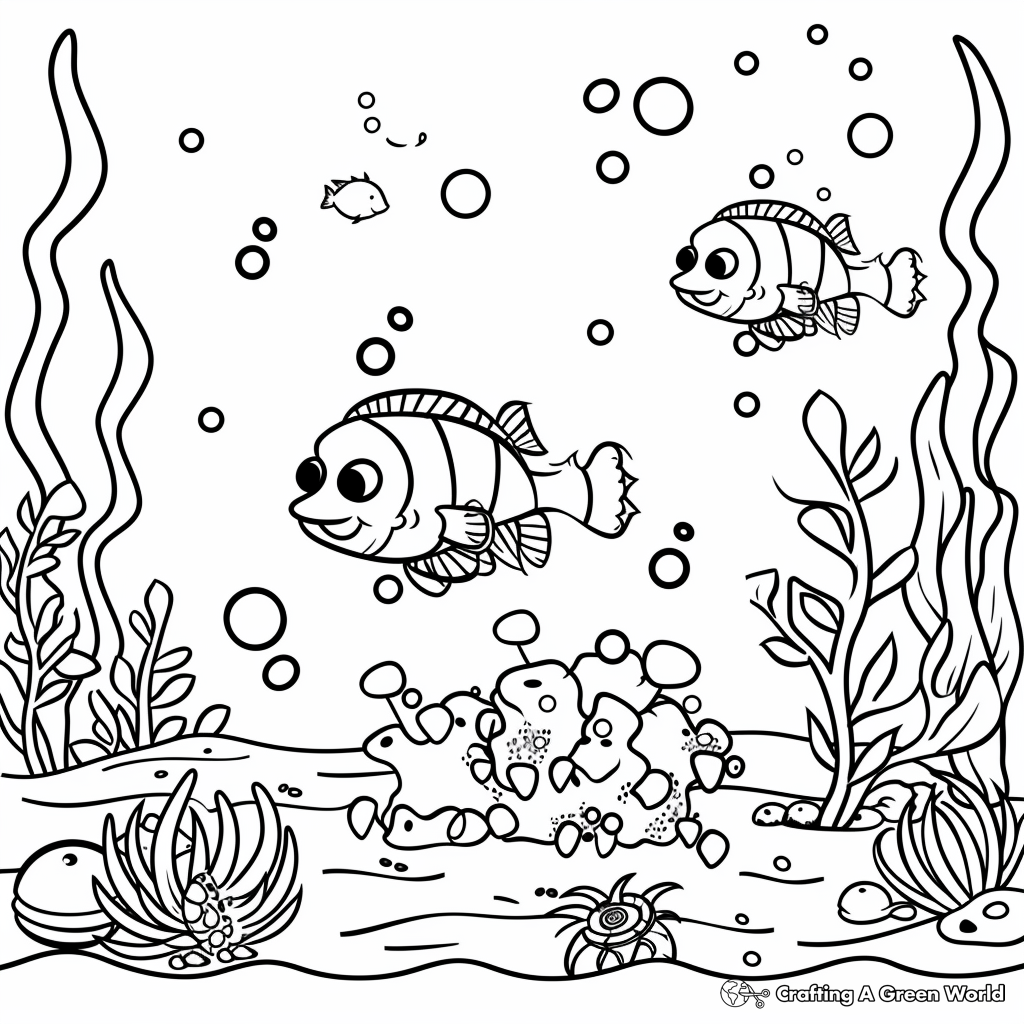 preschool under the sea coloring pages