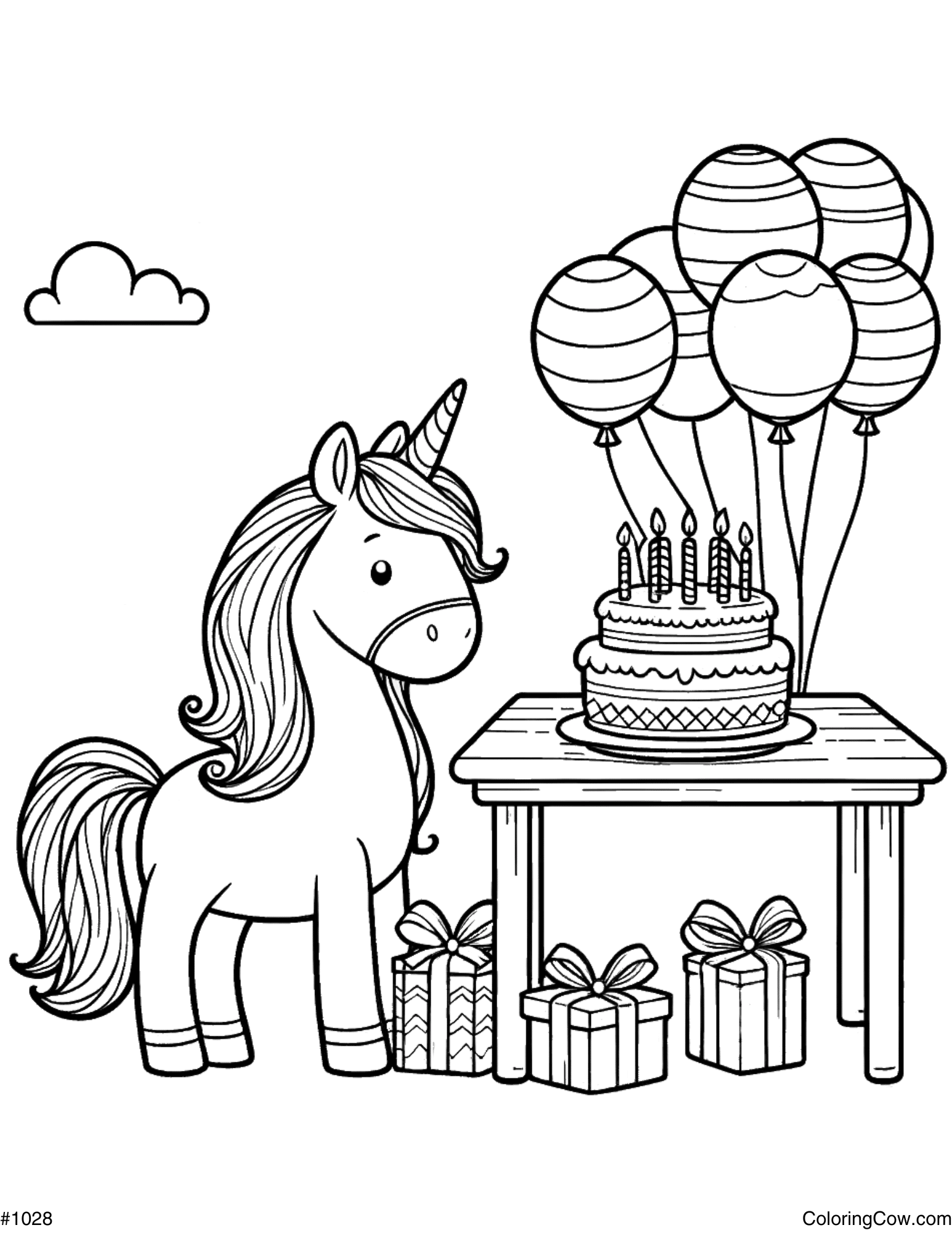 birthday coloring page
