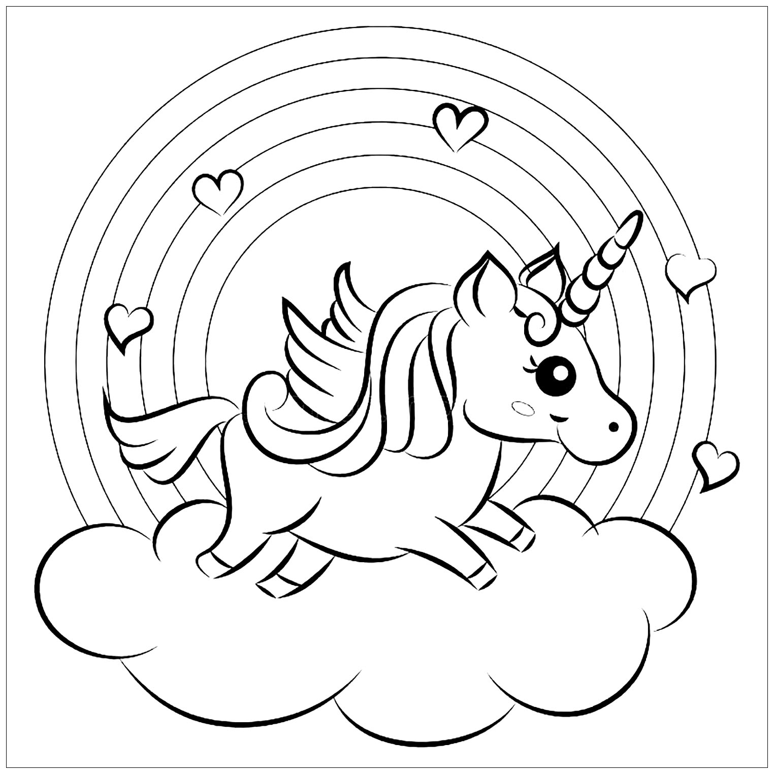 Unicorn Coloring Page For Kids Unicorn Coloring Pages