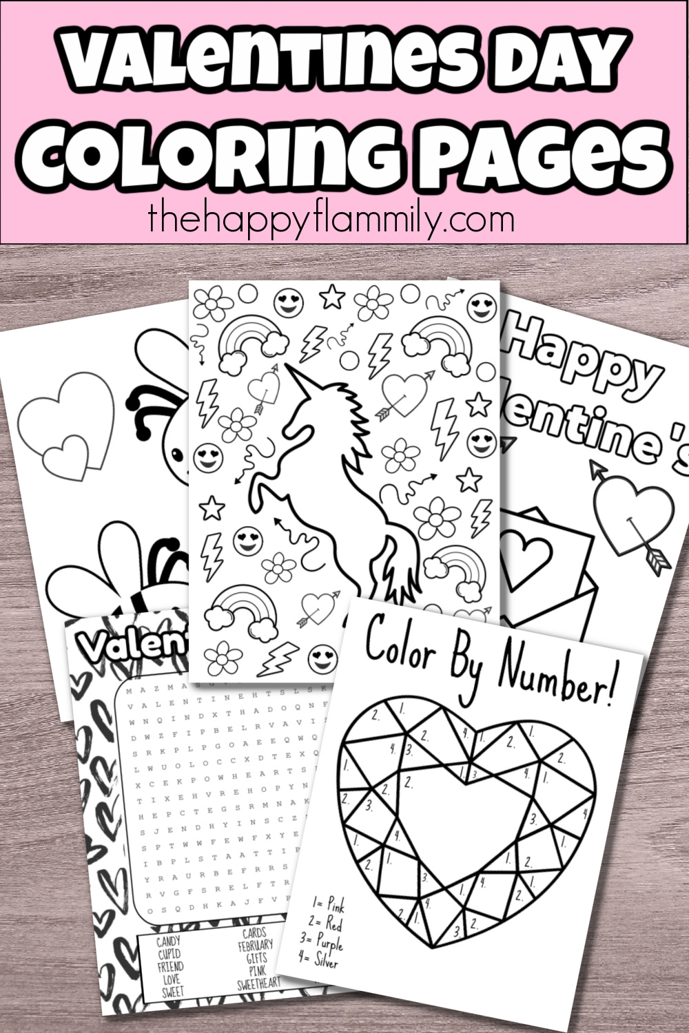 Valentines Day Coloring Pages PDF The Happy Flammily