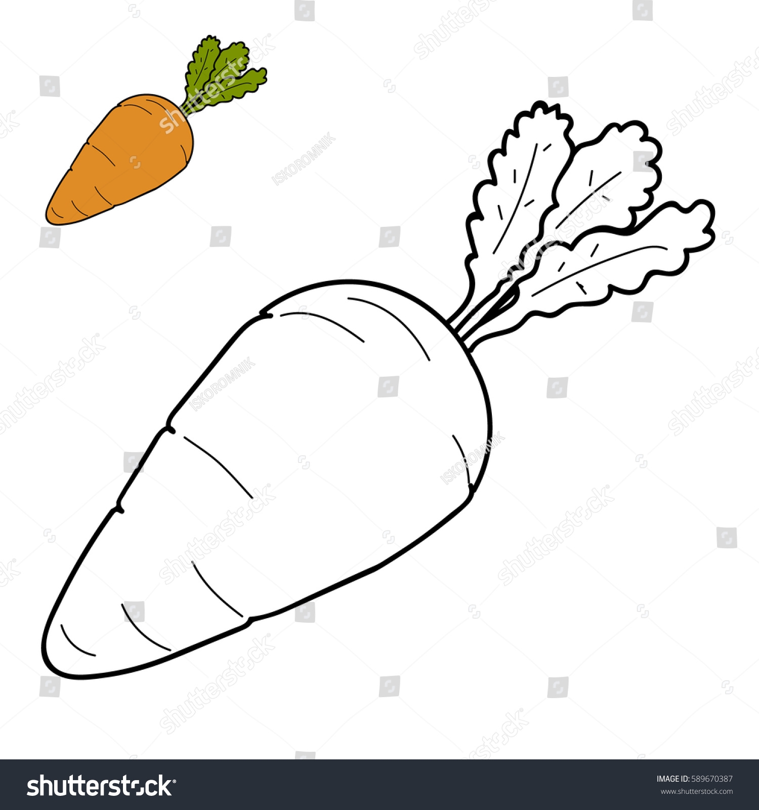 carrot coloring pages for preschoolers